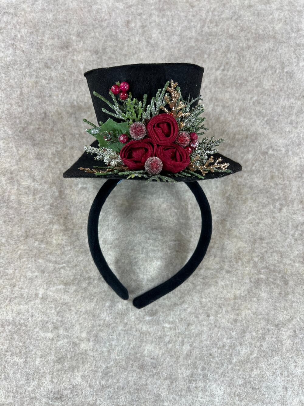 Eleina May & Co Christmas Floral Snowman Hat Headband  Holiday